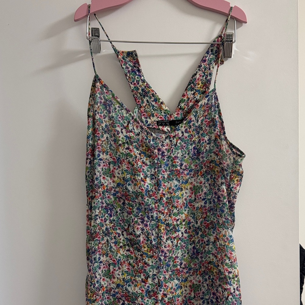 Zara Multicolor Floral Long Sleeve Dress